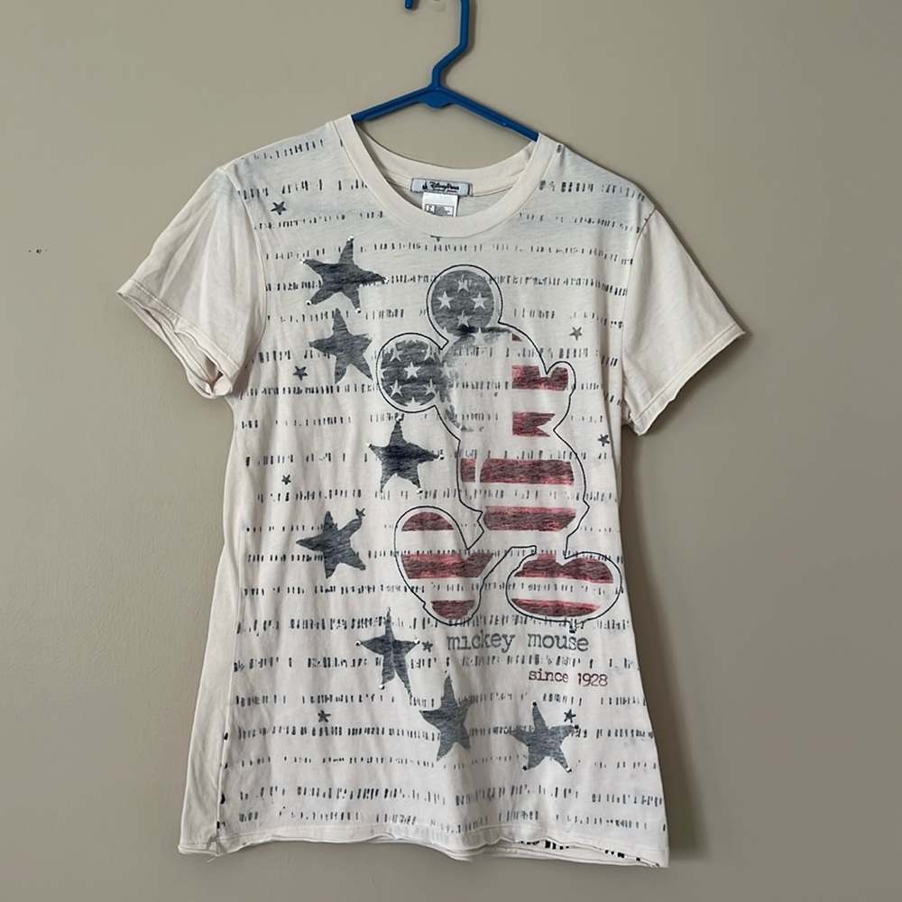 Disney Parks Mickey Patriotic Tee Large